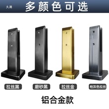 铝合金玻璃夹楼梯底座304不锈钢泳池夹免打孔固定夹配件栏杆立柱