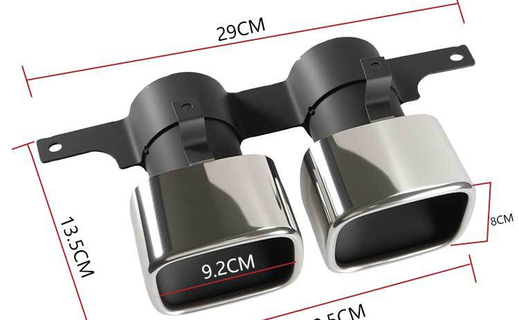Suitable for factory direct sales Alfa square mouth tail mouth modification Alpha stainless steel car tail throat exhaust pipe