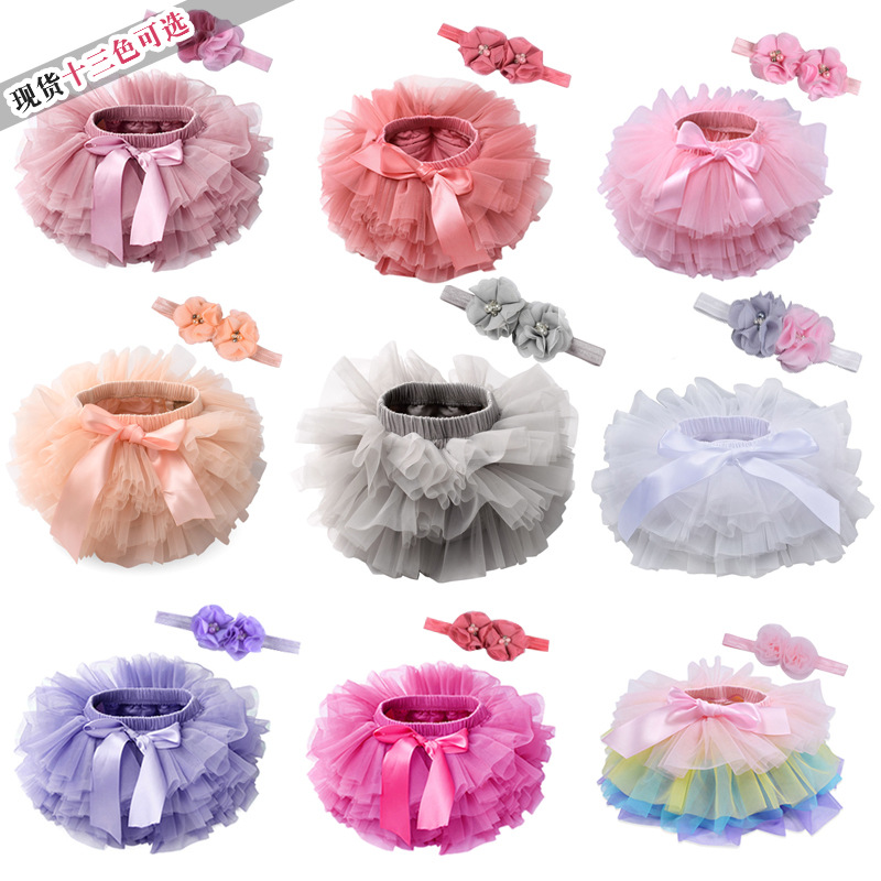 PP裤女童裙两件套tutu裙跨境A类包屁裙童装半身裙网纱屁屁裤裙代