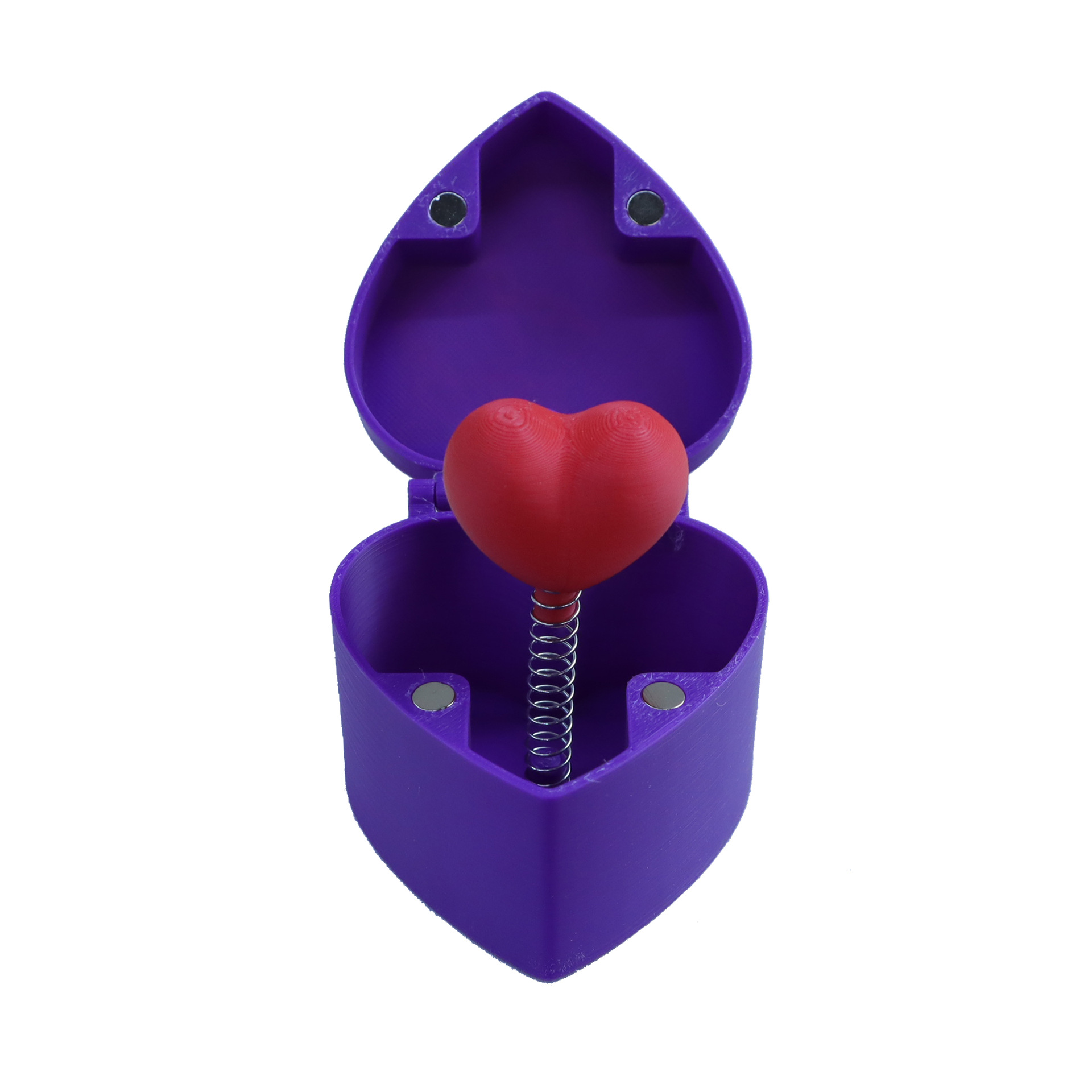 보라색 상자 - 큰 빨간 하트