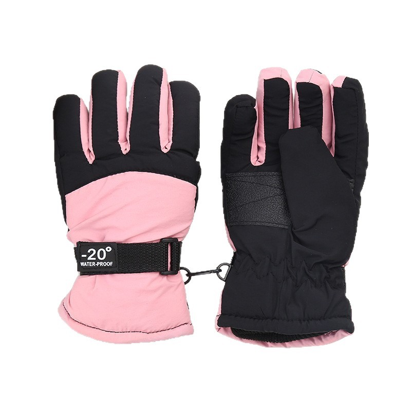 Guantes de esquí nuevos para niños, invierno, impermeables, antideslizantes, con dedos, gruesos, para deportes de invierno, ciclismo o montaña image 6