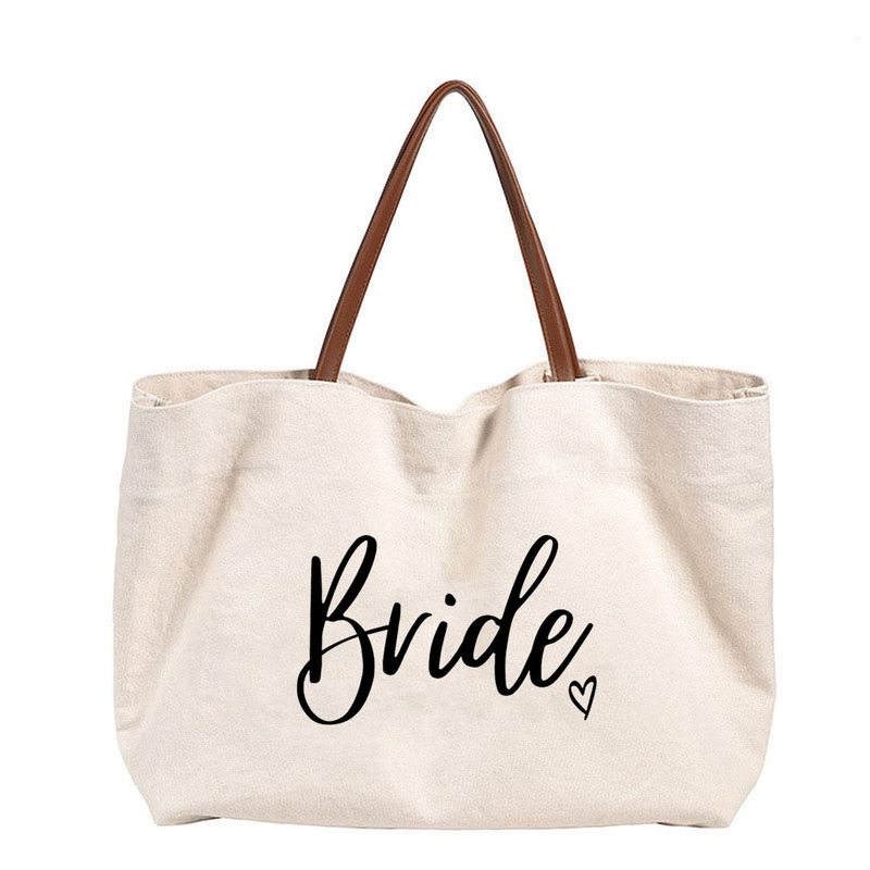 亚马逊速卖通跨境热卖bride新娘爱心皮手提帆布手提袋单身派对|undefined