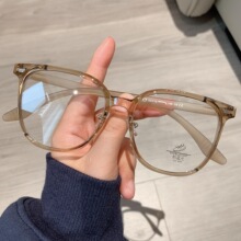 韩系大框茶色眼镜女可配度数素颜方圆脸显瘦韩版眼镜架潮1124