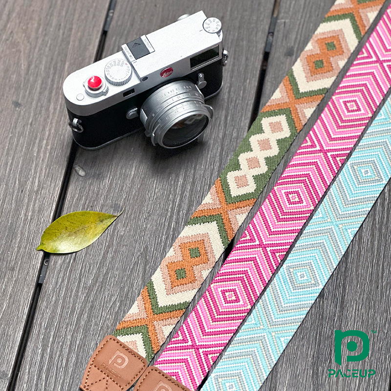 [Cross-border Direct Supply] Embroidery Weaving Ethnic Style Retro Art SLR Micro Single Camera Shoulder Belt Photography Decompression Belt