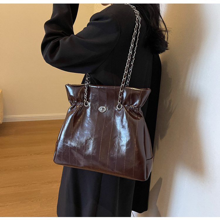 Retro dames schoudertas grote capaciteit lederen handtas_voghion.com