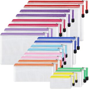 [Exclusive for cross-border] transparent mesh zipper bag waterproof thick large capacity PVC storage bag factory direct sales