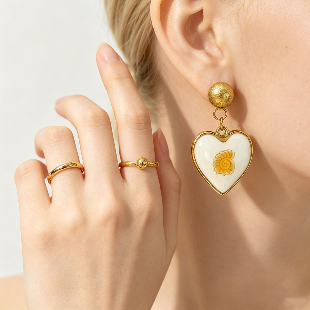 Diseño único retro nicho de alta sensación pendientes de acero inoxidable flores animales pendientes irregulares joyas de lujo ligero