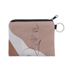 Amazon best-selling slim wallet digital printing line face coin purse multi-functional key card case coin bag