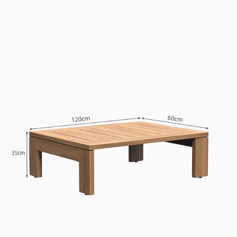 Mesa de café de 120 * 60 cm de largo (teca birmana)