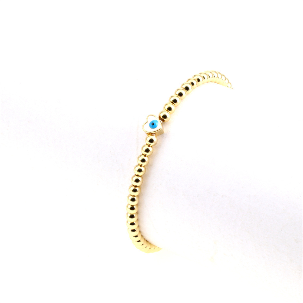 Fashion Heart Shape Copper Enamel Bracelets 1 Piece