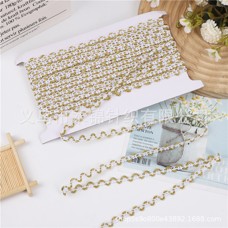 Exquisitos accesorios de encaje de Phnom Penh multicolor, accesorios de bricolaje para decoración de ropa y artesanías