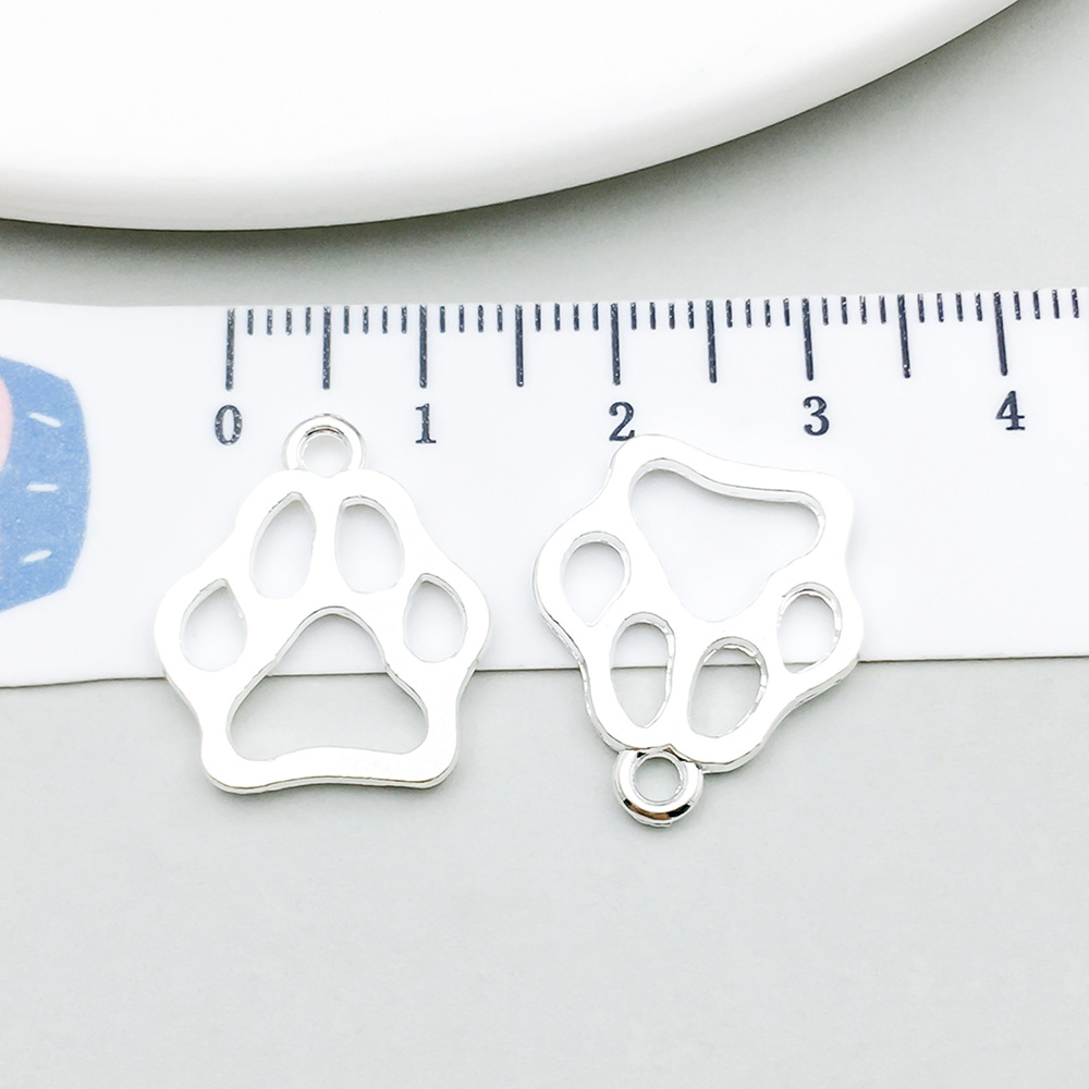 밝은 은색 개 발 1개-1.2g-20*17mm-20654