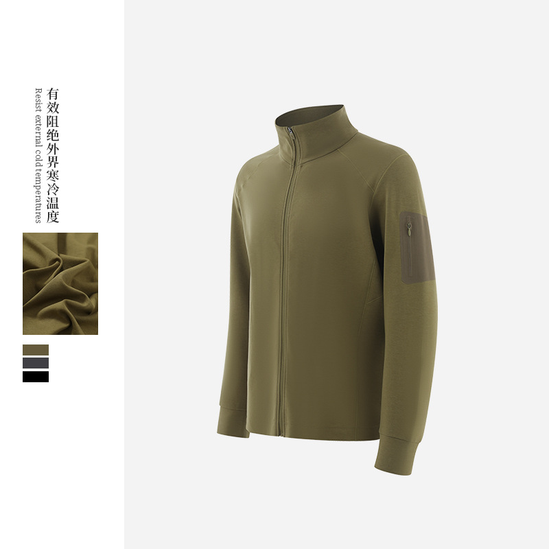 热特姆男款运动外套秋冬新款高级感保暖修身显瘦时尚立领运动上衣