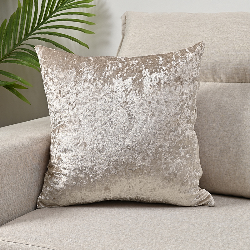 Funda de almohada de terciopelo de diamantes de oro elástico de color sólido transfronterizo, funda de cojín cuadrada, funda de cojín para sofá de sala de estar, funda de almohada sin núcleo de almohada