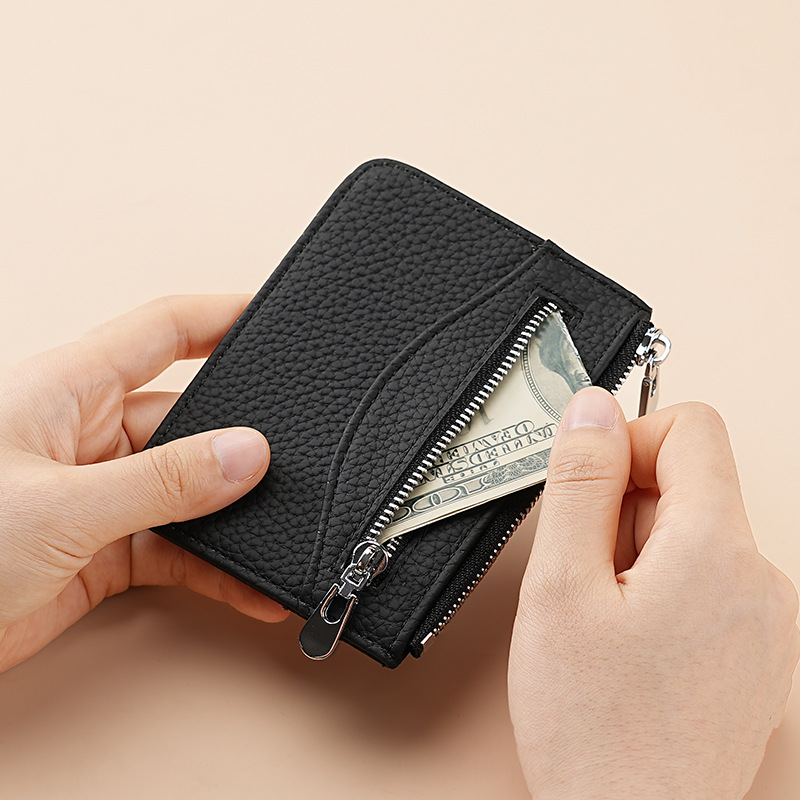 Bolsa de tarjetas de una pieza para hombres bolsas de tarjetas de cambio ultra delgadas bolsas de tarjetas