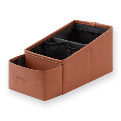 Car armrest box storage box Car storage bag/box - brown