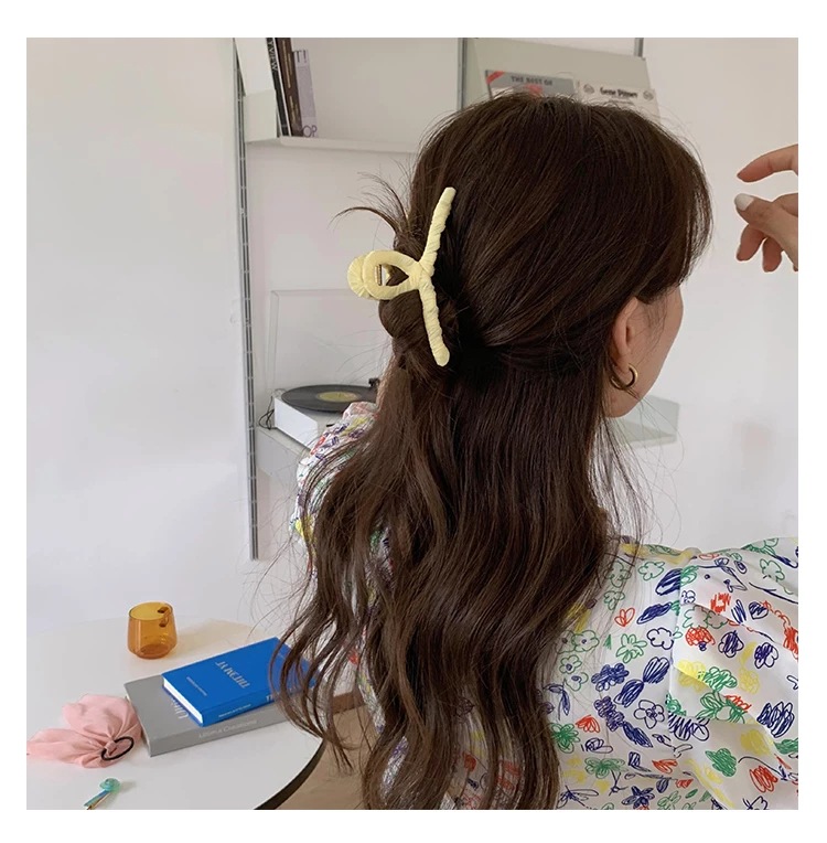 新款纯色超仙抓夹