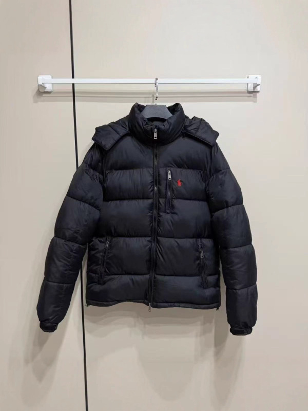 跨境外贸现货冬季拉夫RL小马男女加厚保暖棉服情侣款连帽棉衣外套|undefined