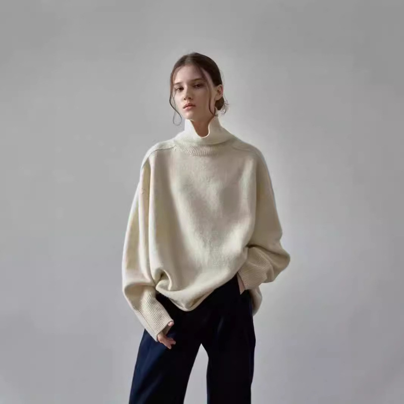 L*W Cl*Ssic Turtleneck Sweater for Women 2025 Autumn and Winter New Designer Style Lazy Style Thickeneded Wool Knit L*W Cl*Ssic Turtleneck Sweater for Women 2025 Autumn and Winter New Designer Style Lazy Style Thickeneded Wool Knit