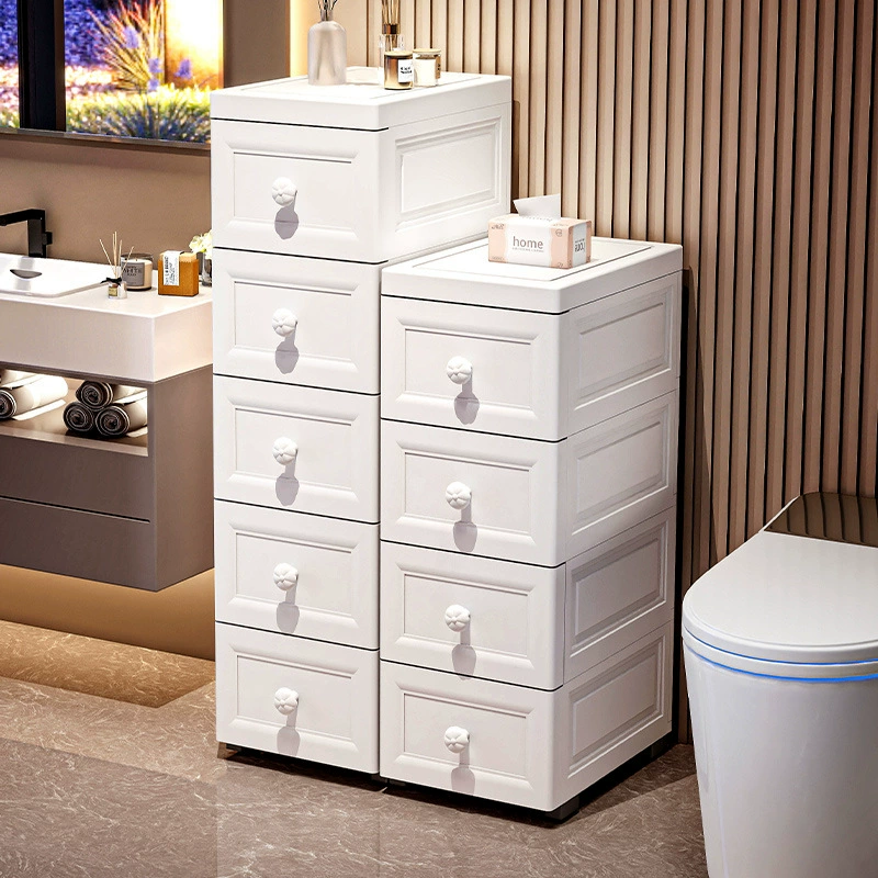 Трансграничный 15/18/25cm шов шкаф для хранения ванной комнаты пластиковый многослойный бытовой шкафчик ящик шкафчик