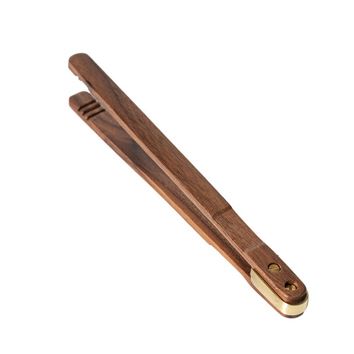 Excellent tea ceremony walnut tea clip tea cup clip anti-scalding wooden cup clip tea leaf clip copper decorated kung fu tea set accessories