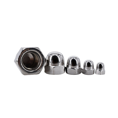 304 stainless steel cap nut cap decorative nut M3-M20 semi-circle nut hexagonal head cap type one-piece nut