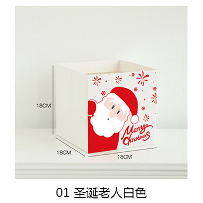 01 Papá Noel blanco 5 / paquete; cartón blanco; 18 * 18 * 18cm 5 / paquete