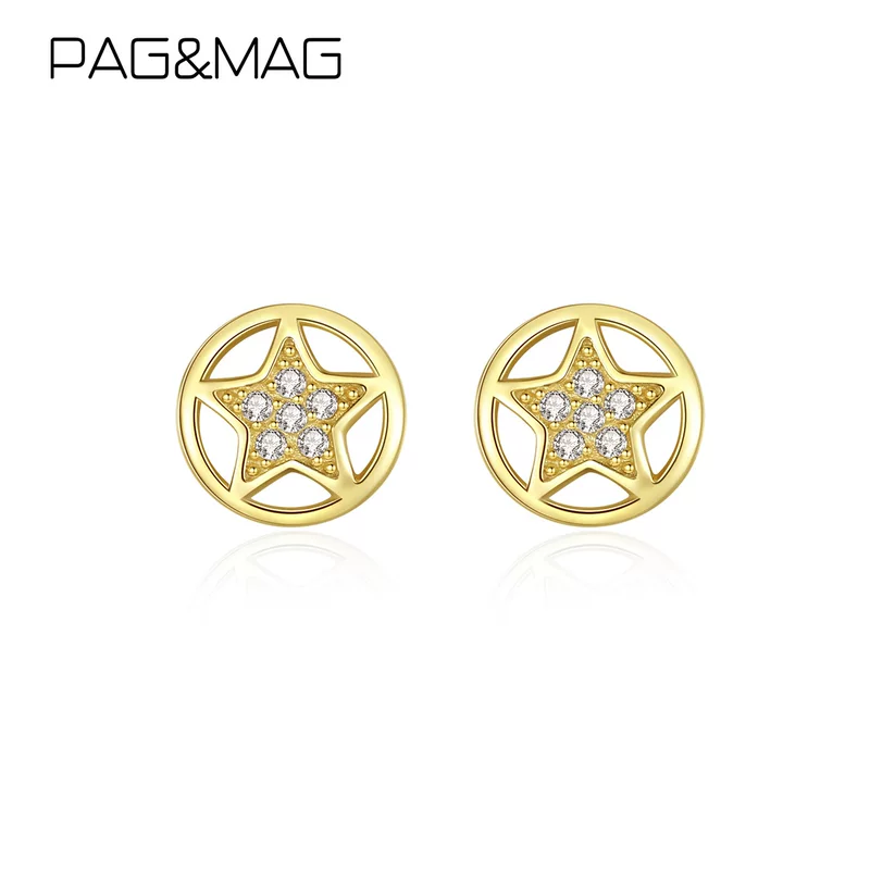 Серьги PAG&MAG, универсальные с цирконием, модный аксессуар, серебро 925 пробы