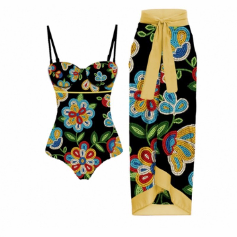 245g Weight Sleeveless Sleeve Length Polyester Fabric Type Regular Top Length One-pieces Tops Type 2 Pieces Set Quantity Swimming Pool, Beach Occasion Strap Neckline Skinny Fit Type Round Dots, Tree, Flower, Dragonfly Pattern Women's Gender Beach Style Women's Beach Round Dots Tree Flower 2 Pieces Set Bikinis Swimwear 11