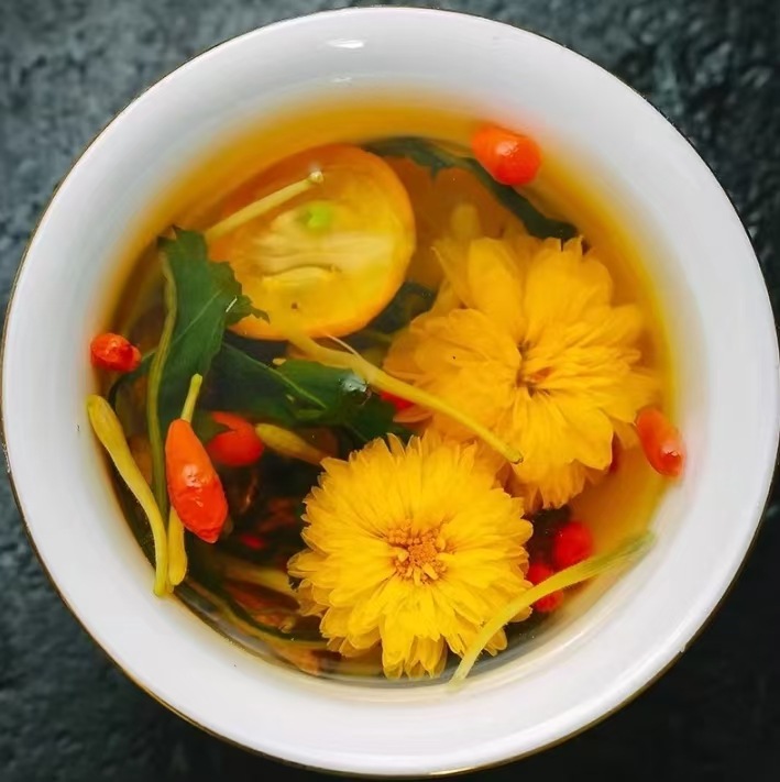 Chrysanthemum Goji Herbal Tea Ju Hua Gou Qi Cha 15 Tea Bags 150g Hot Brew Blend key features