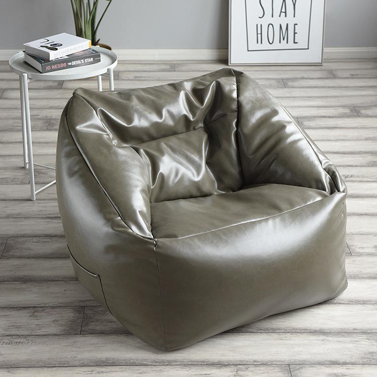 懶人沙發單人網紅臥室客廳皮質榻榻米北歐皮藝豆袋休閑懶人椅