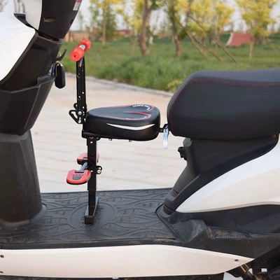 for electric motorcycles and, Motorcycle child seat - new-triangular-red-folding-armrest-with-footrest-anti-collision-pad