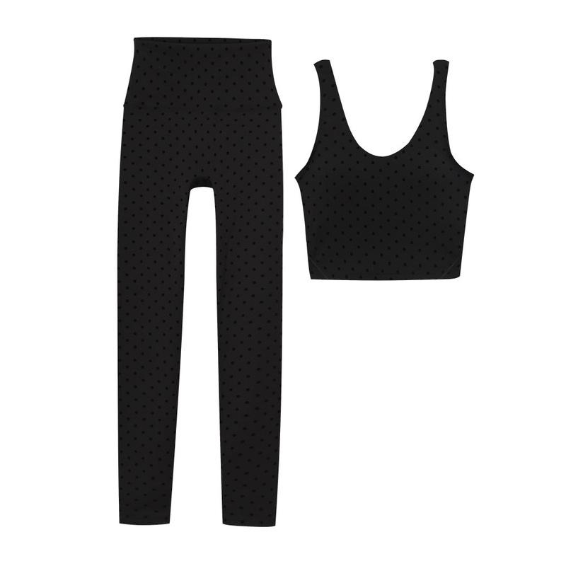 Ld Nine-Point Pants U-Back Vest Set Sports High-Neck Hoodie Jacket Yoga Slim-Fit Yoga Set for Women