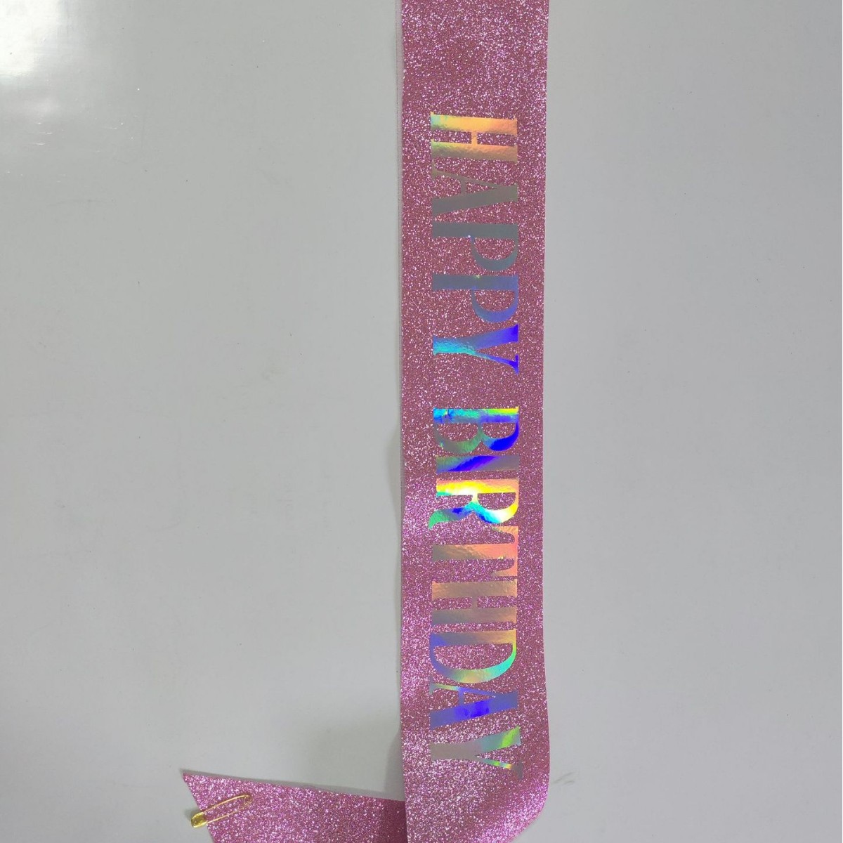 Cinta brillante para fiesta de cumpleaños, banda de cumpleaños, cinta de etiqueta, letras doradas, decoración de fiesta, diadema al por mayor