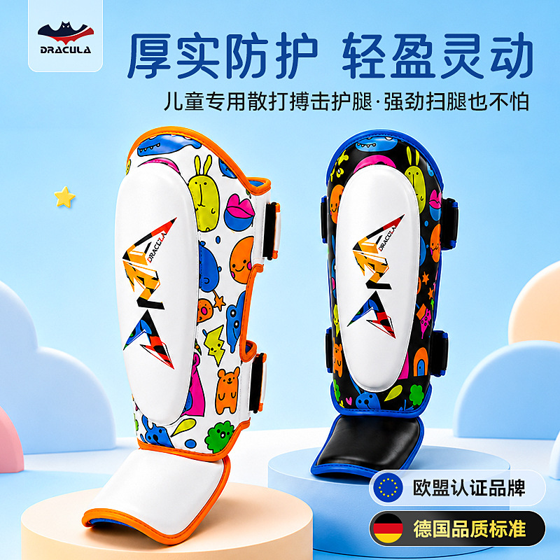 Boxing Leg Guard Children Muay Thai MMA Fighting Sanda Guard with Instep Shin Guard Ankle Guard Taekwondo Ankle Guard