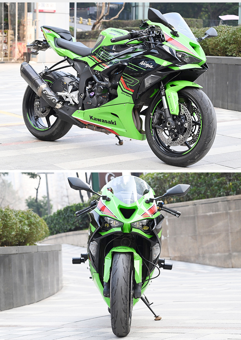 Suitable for Kawasaki Ninja Zx6R Bumper with Built-In Spring Cushioning, Competitive Anti-Fall Bar, Seamless Tube Front Protection Bar