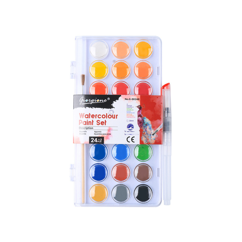 ジョルジョーネ固形水彩絵の具セット絵画 12 色美術学生子供の特別なポータブル万年筆|undefined