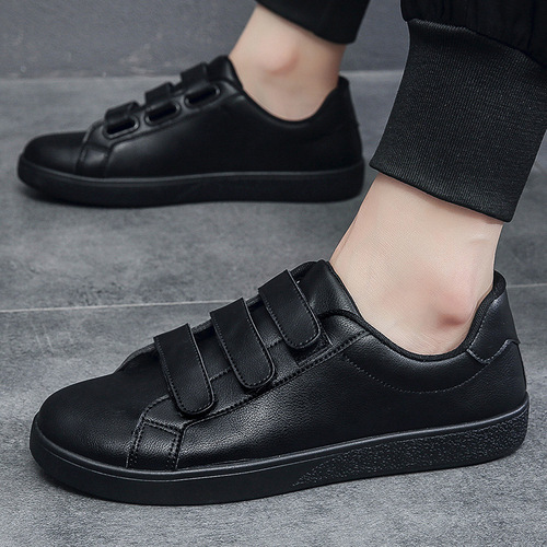 Men's white casual sneakers stylish shoes 2025 summer fashionable unisex leather shoes trendy shoes