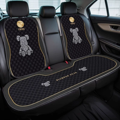 Seat cushion, seat cover: Cover for All Seasons, Simple - e0746k-diamond-bear-rear-three-piece-set-velvet-pad-a03-code