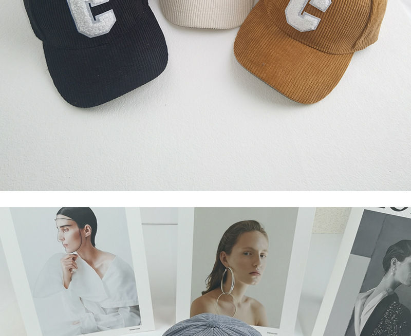New Baseball Cap for Women in Autumn and Winter, New Corduroy Sports C-letter Internet Famous Outdoor, Same Style Men's Hard Top Duck Tongue Hat_voghion.com