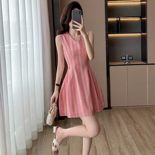 Mini Sleeveless Backless Dress for Kids Summer 2025 Tea Party French Pear Shape Body Shaping Short Skirt