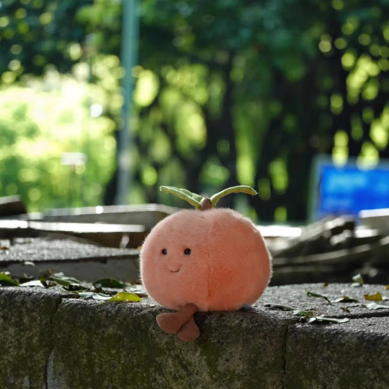 Fruit Fun Peach Peach Apple Cherry Birthday Soft Plush Toy Doll Cute Rag Doll