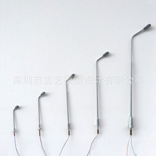 沙盘模型马路灯 1:100单头铜灯 1：300马路灯模型发光迷你路灯3V