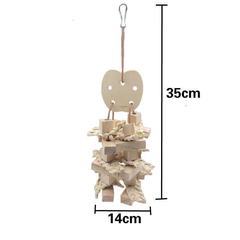 Parrot Chewing Toys Natural Wood Color Large and Medium Parrot Toys Bird Toys