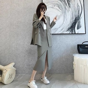2023 Spring New Hong Kong-style Business Suit Women's Korean-style Retro chic Elegant Goddess Style Dress