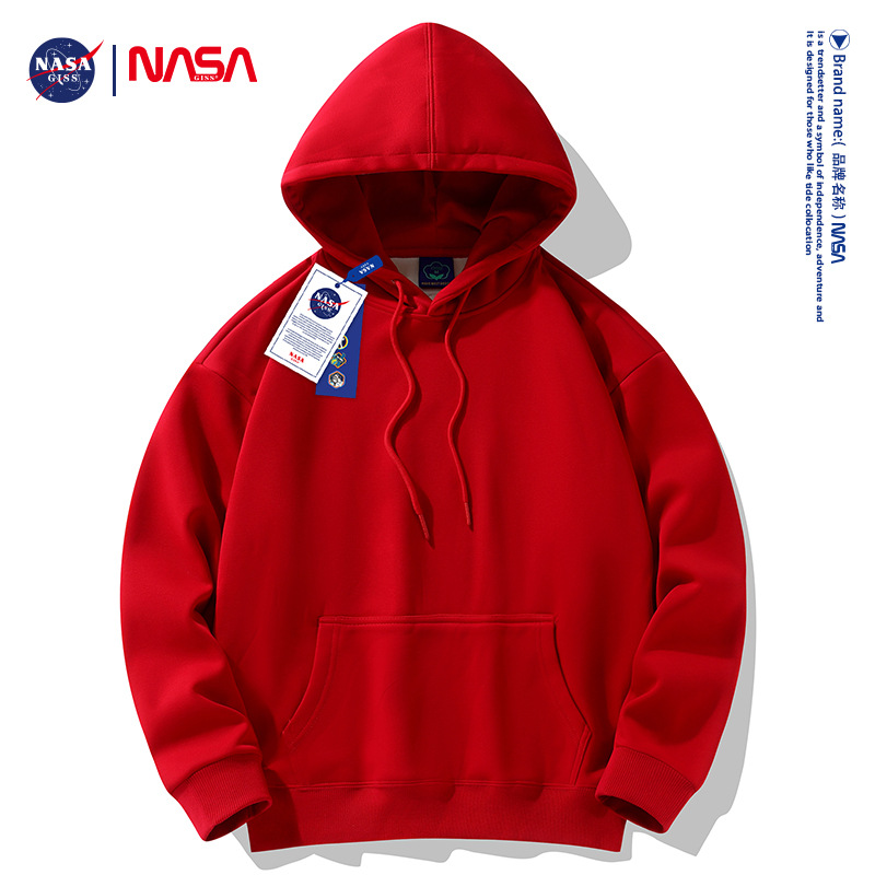 후드 레드 [벨벳] 솔리드 컬러