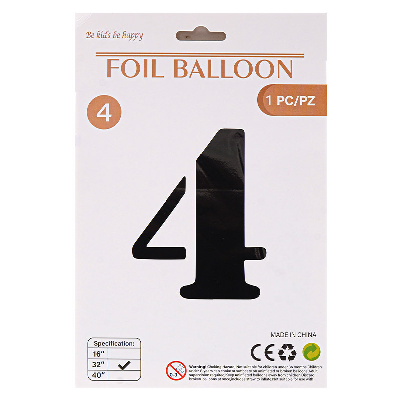 32 pulgadas Tarjeta de papel digital OPP globo de embalaje independiente fiesta de cumpleaños ambiente decorativo globo