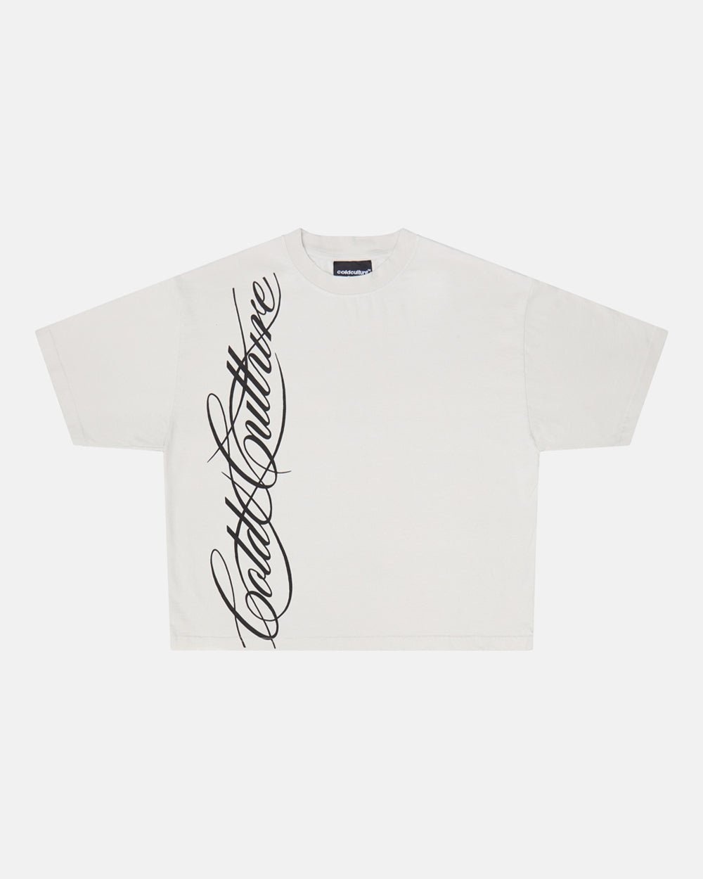 Cold Culture Boxy Script Logo T-shirt White