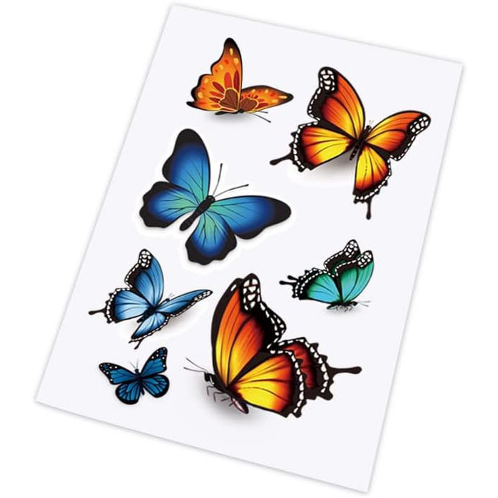 Adesivi per auto in vinile a forma di farfalla, adesivi per paraurti impermeabili antigraffio a forma di farfalla, decalcomanie per la decorazione della casa_voghion.com