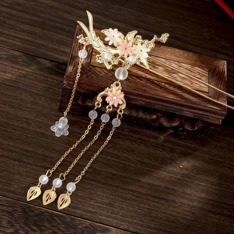 Hair accessory, Hanfu, hairgrip with tassels pearl, Chinese hairpin